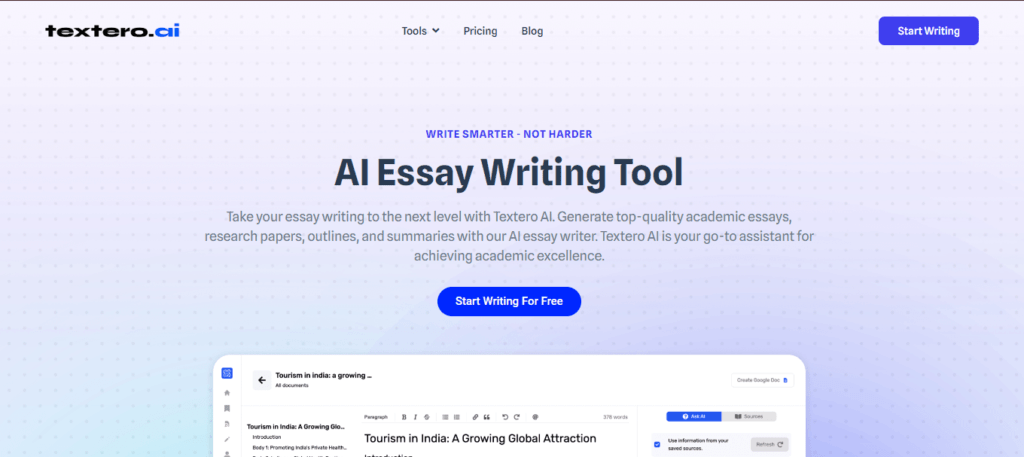 The 10 Best Essay AI Generator Tools _ Textero.ai