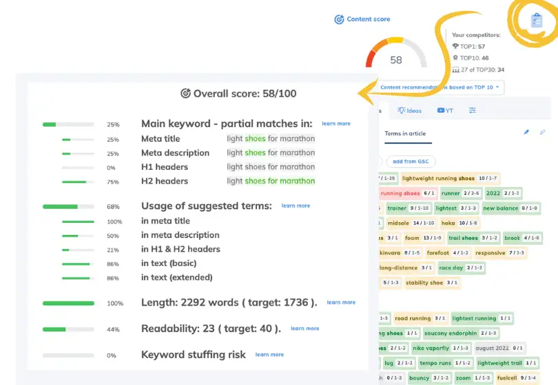 NeuronWriter Optimizing for SEO Success Suggestions, Scoring, and Internal Linking