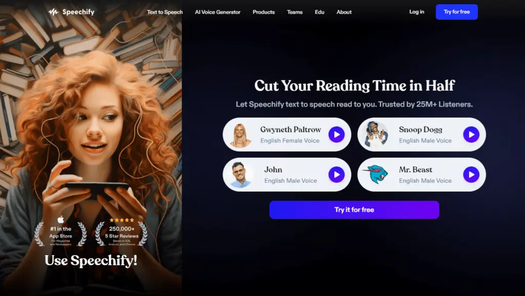 Speechify Turn Text to Audio for Enhanced Learning